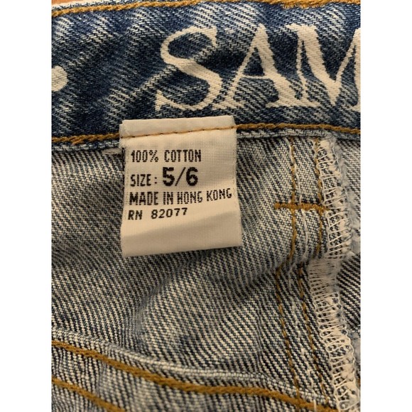 Vintage Sam & Libby 90's Denim Maxi Slit A Line Skirt Size 5/6 Modest Hong Kong - Picture 14 of 16